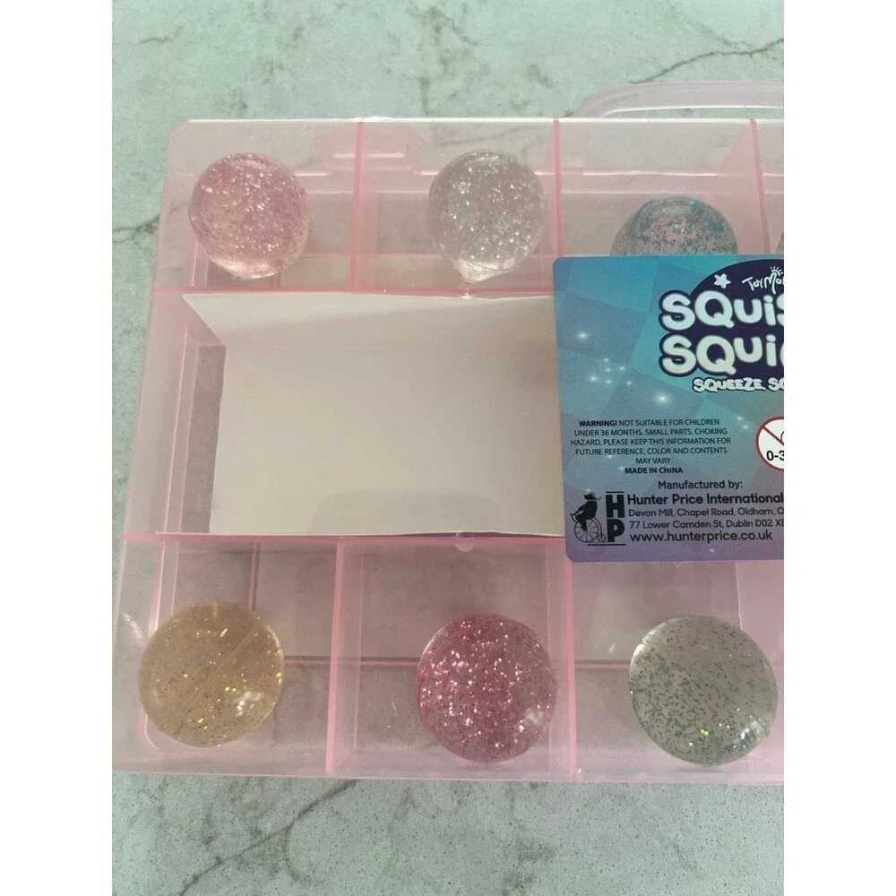 Toy Mania Glitter Squish & Squiggle Bouncy Balls 12-Pack